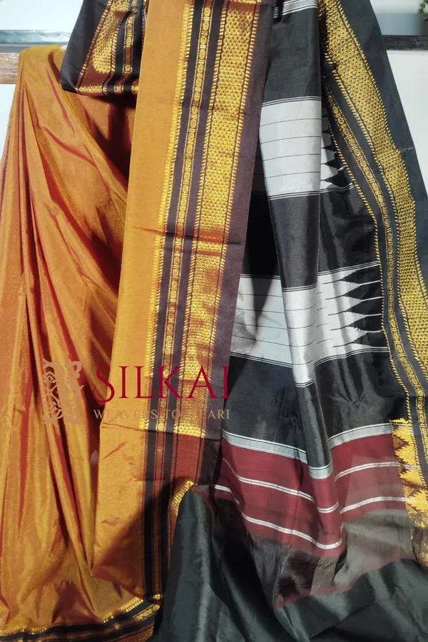 Ilkal_Cotton_Silk_Plain_Saree_Saree_Code-_SKL1875