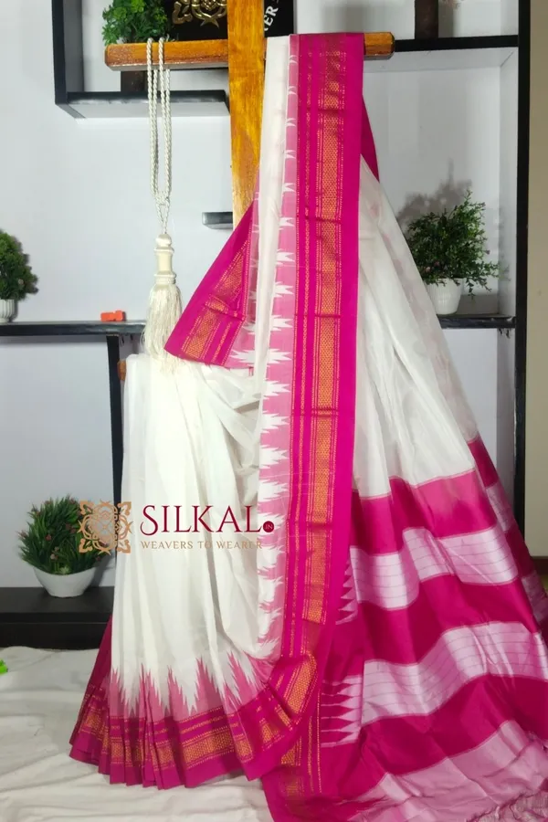 Ilkal_Temple_Cotton_Silk_Saree_Code-_SKL1856
