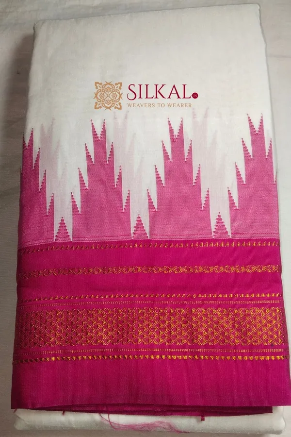Ilkal_Temple_Cotton_Silk_Saree_Code-_SKL1856