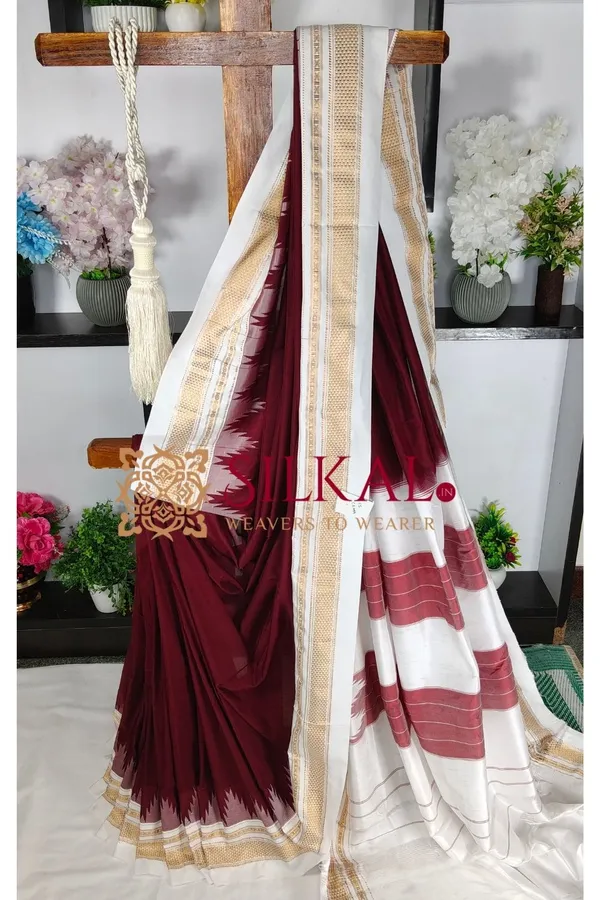 Ilkal_Cotton_Silk_Temple_Saree_SKL04081