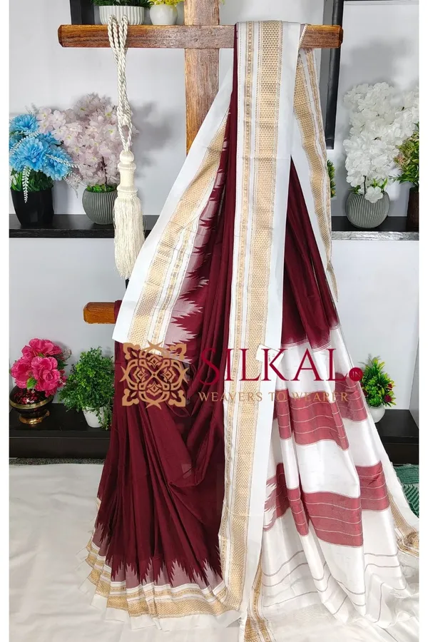 Ilkal_Cotton_Silk_Temple_Saree_SKL04081