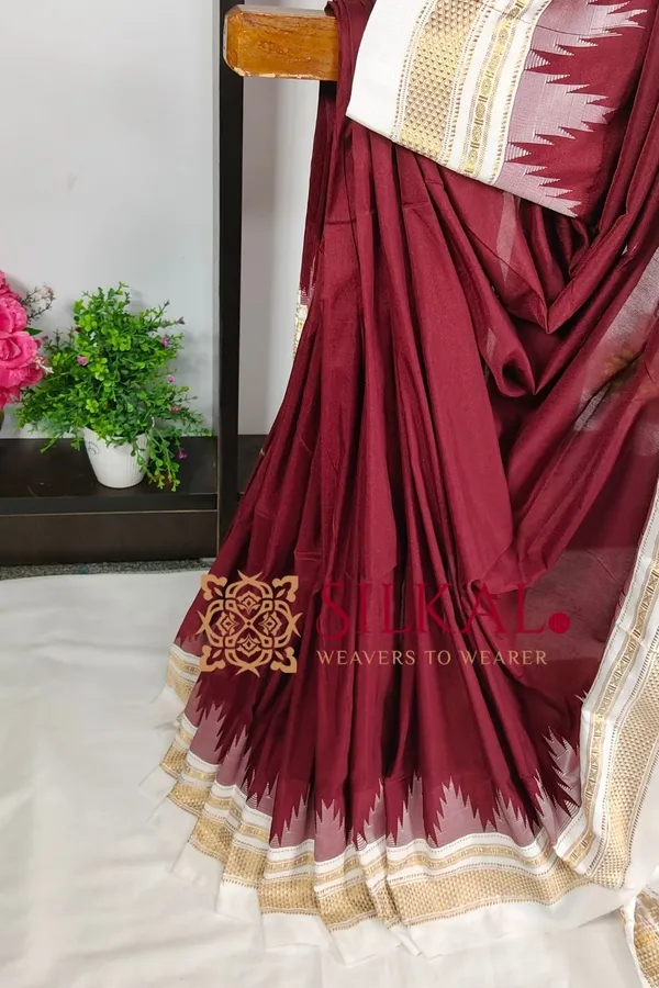 Ilkal_Cotton_Silk_Temple_Saree_SKL04081