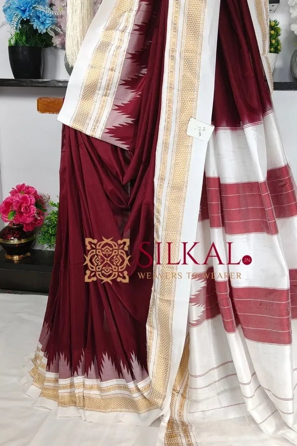 Ilkal_Cotton_Silk_Temple_Saree_SKL04081