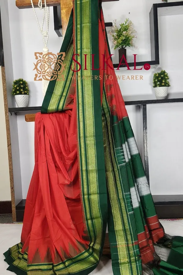 Ilkal_Cotton_Silk_Temple_Saree_Saree_Code-Skl1545