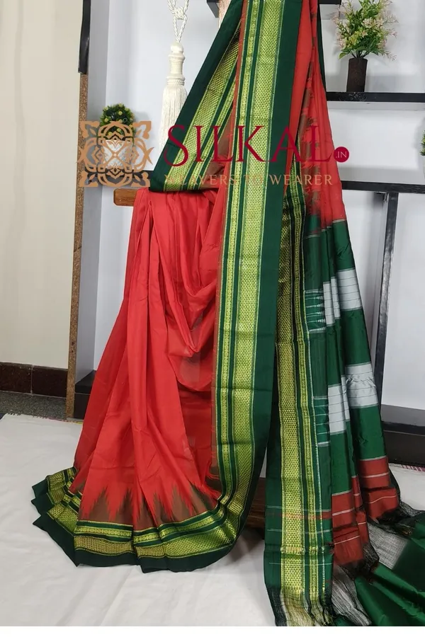 Ilkal_Cotton_Silk_Temple_Saree_Saree_Code-Skl1545