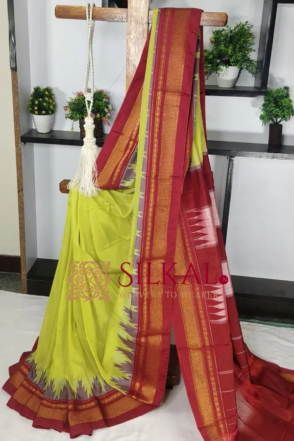 Ilkal_Cotton_Silk_Temple_Saree_Saree_Code-_SKL03389
