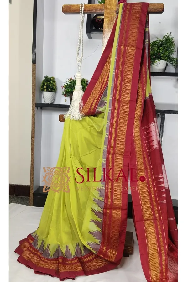 Ilkal_Cotton_Silk_Temple_Saree_Saree_Code-_SKL03389