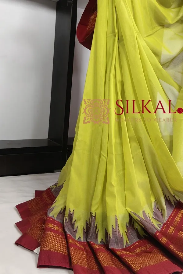Ilkal_Cotton_Silk_Temple_Saree_Saree_Code-_SKL03389