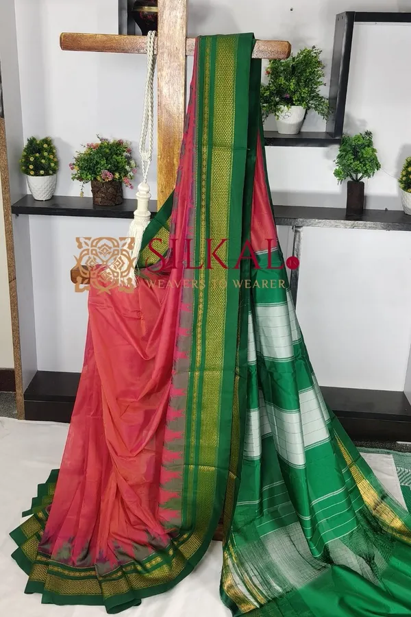 Ilkal_Cotton_Silk_Temple_Saree_Saree_Code-_SKL03390