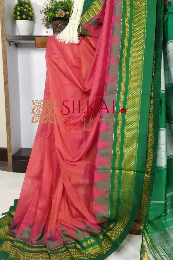 Ilkal_Cotton_Silk_Temple_Saree_Saree_Code-_SKL03390
