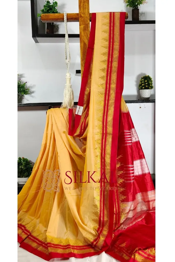 Ilkal_Cotton_Silk_Temple_Saree_Saree_Code-_SKL2033