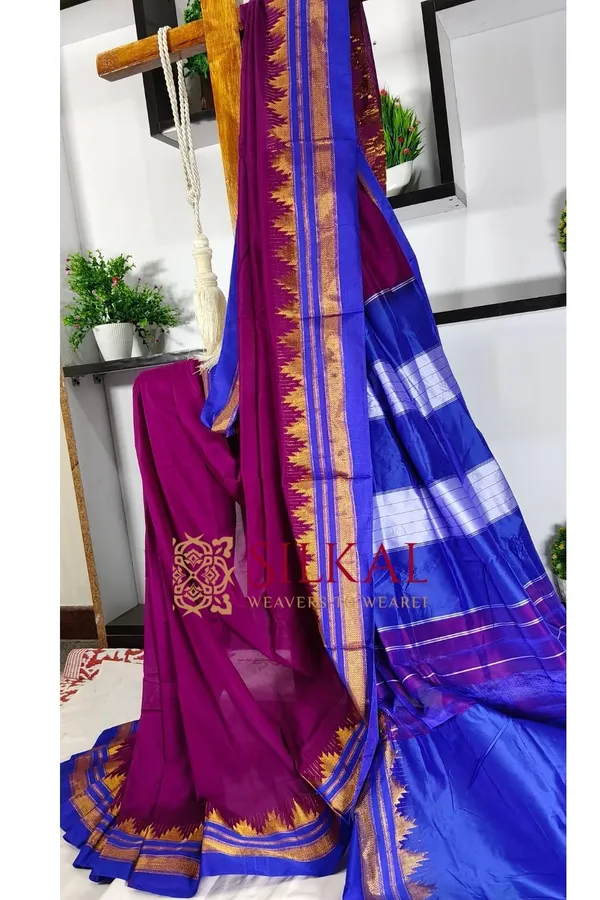 Ilkal_Cotton_Silk_Temple_Saree_Saree_Code-_SKL2035
