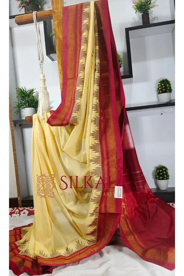 Ilkal_Cotton_Silk_Temple_Saree_Saree_Code-_SKL2039