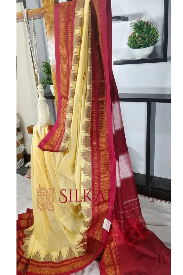 Ilkal_Cotton_Silk_Temple_Saree_Saree_Code-_SKL2039