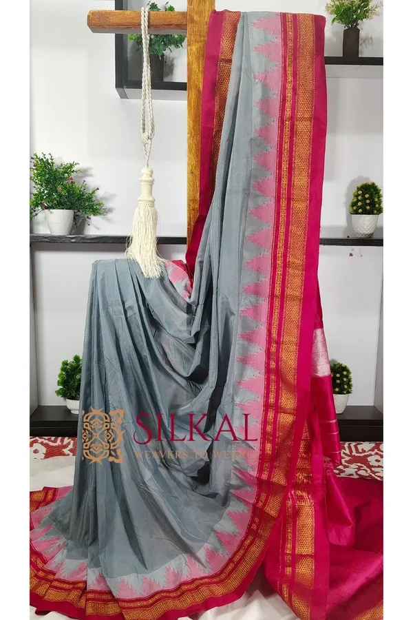Ilkal_Cotton_Silk_Temple_Saree_Saree_Code-_SKL2042