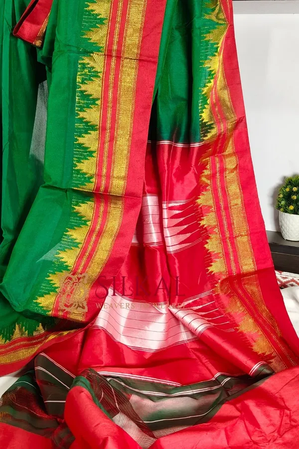 Ilkal_Cotton_Silk_Temple_Saree_Saree_Code-_SKL3001