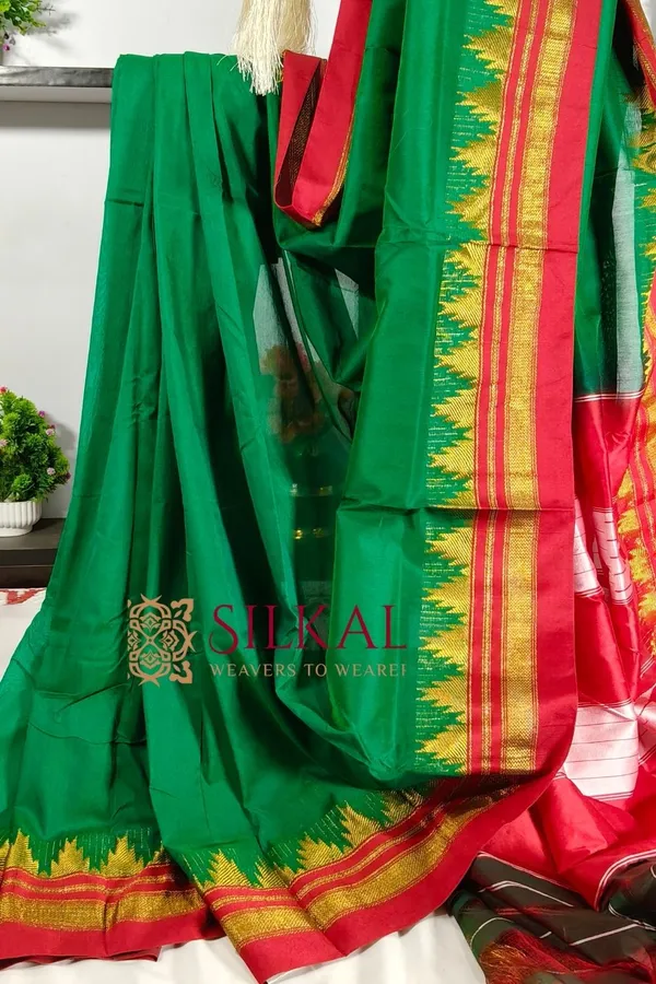 Ilkal_Cotton_Silk_Temple_Saree_Saree_Code-_SKL3001