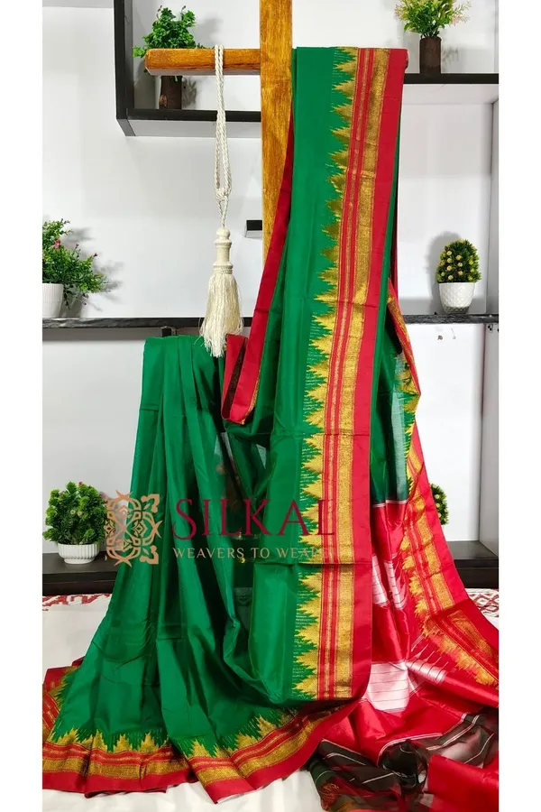 Ilkal_Cotton_Silk_Temple_Saree_Saree_Code-_SKL3001