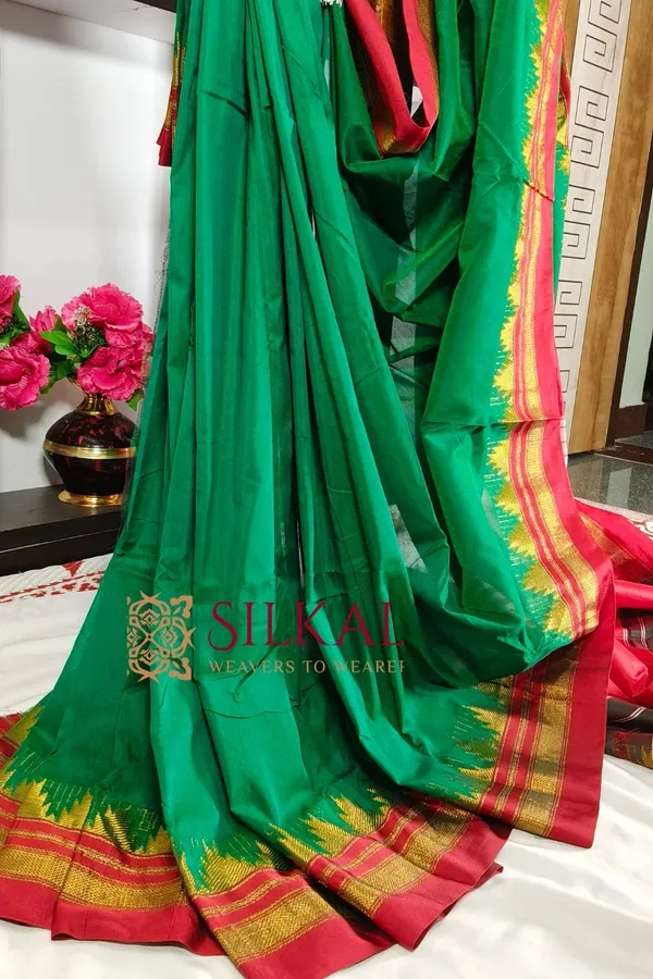 Ilkal_Cotton_Silk_Temple_Saree_Saree_Code-_SKL3001