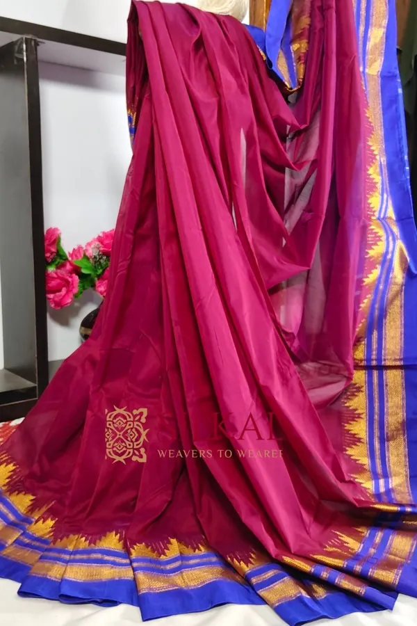 Ilkal_Cotton_Silk_Temple_Saree_Saree_Code-_SKL3002