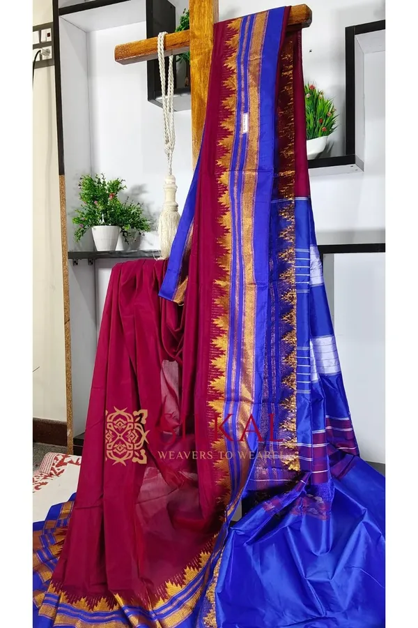 Ilkal_Cotton_Silk_Temple_Saree_Saree_Code-_SKL3002