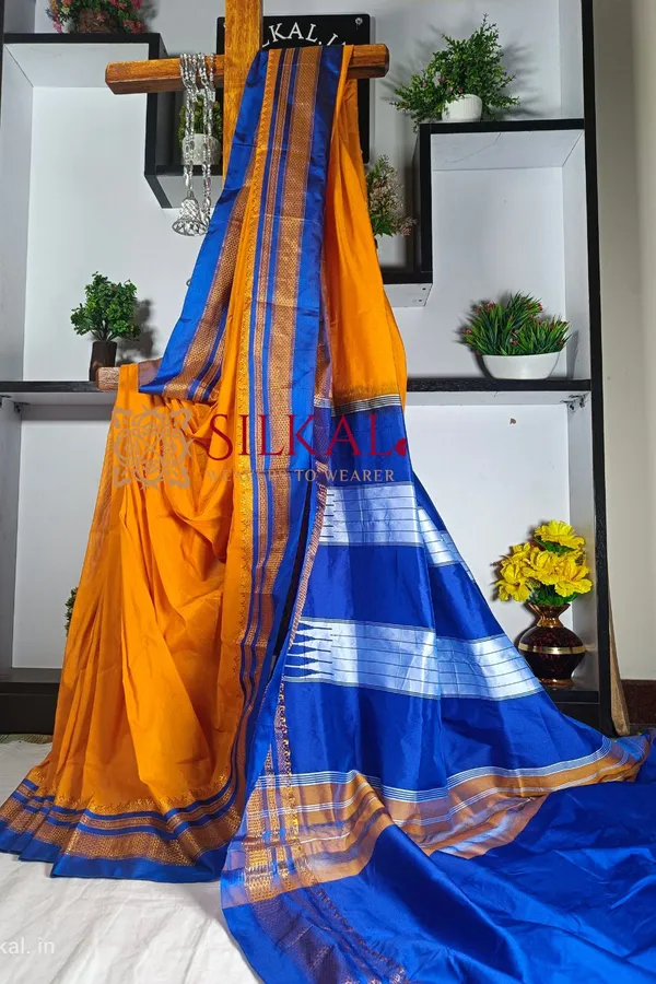 Ilkal_Cotton_Silk_With_Chikki_Paras_Border_Saree_Code-_SKL1296