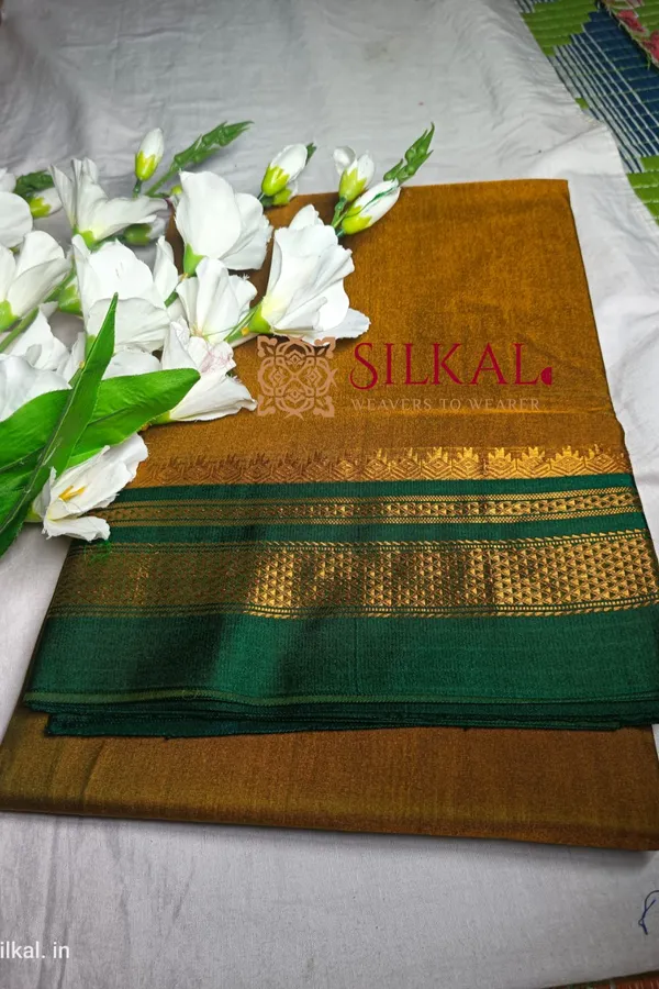 Ilkal_Cotton_Silk_With_Chikki_Paras_Border_Saree_Code-_SKL1165