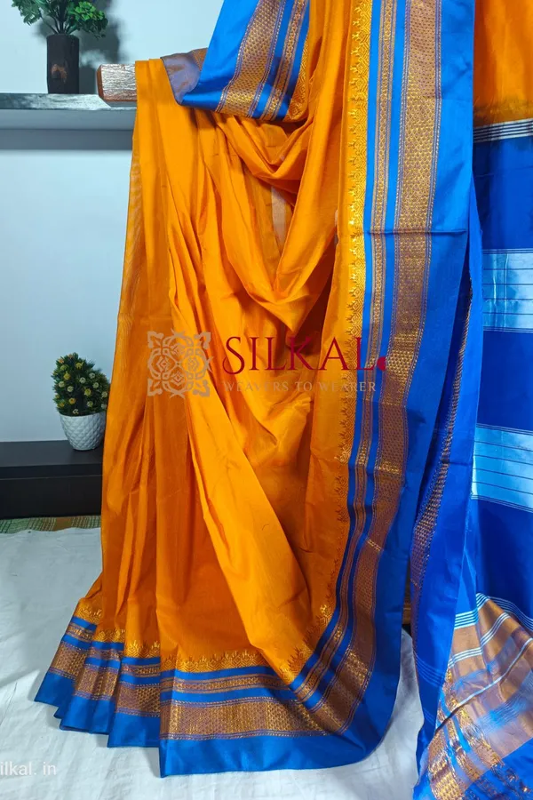 Ilkal_Cotton_Silk_With_Chikki_Paras_Border_Saree_Code-_SKL1296
