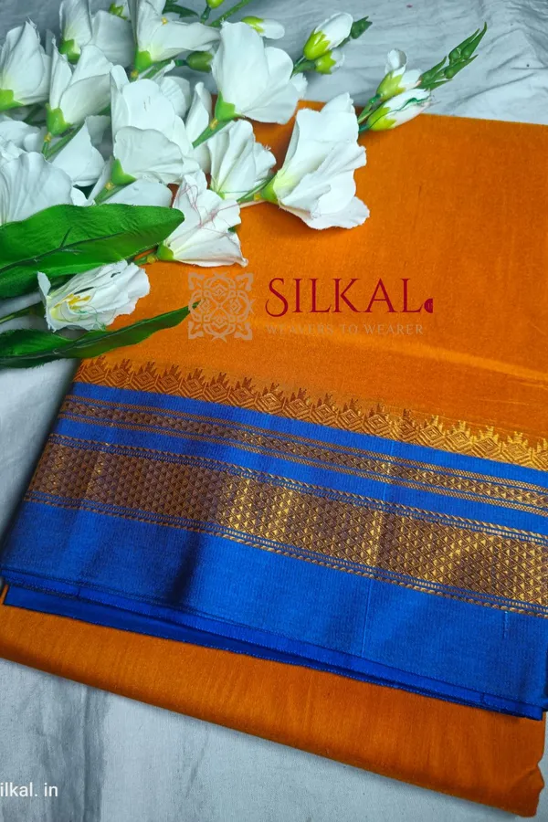 Ilkal_Cotton_Silk_With_Chikki_Paras_Border_Saree_Code-_SKL1296