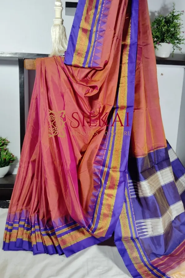 Ilkal_Embossed_With_Mercerized_Cotton_Saree_Code-_SKL1886