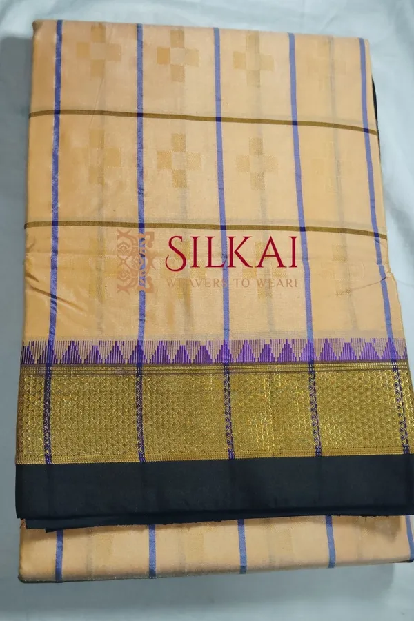 Ilkal_Embossed_With_Mercerized_Cotton_Saree_Code-_SKL1888