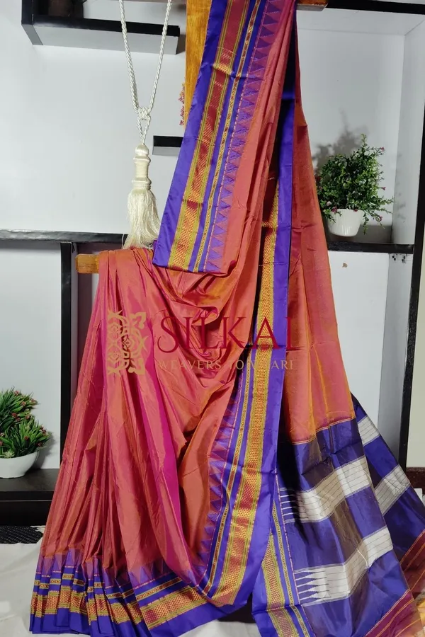 Ilkal_Embossed_With_Mercerized_Cotton_Saree_Code-_SKL1886