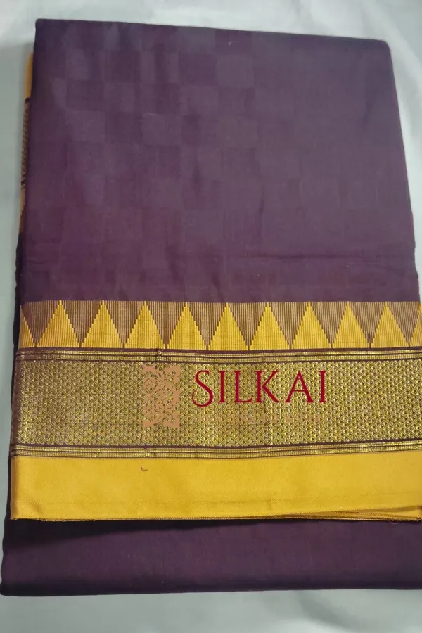 Ilkal_Embossed_With_Mercerized_Cotton_Saree_Code-_SKL1893