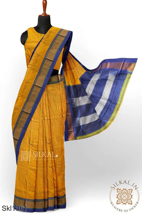 Ilkal_Embossed_With_Mercerized_Cotton_Saree_Code-_SKL1204