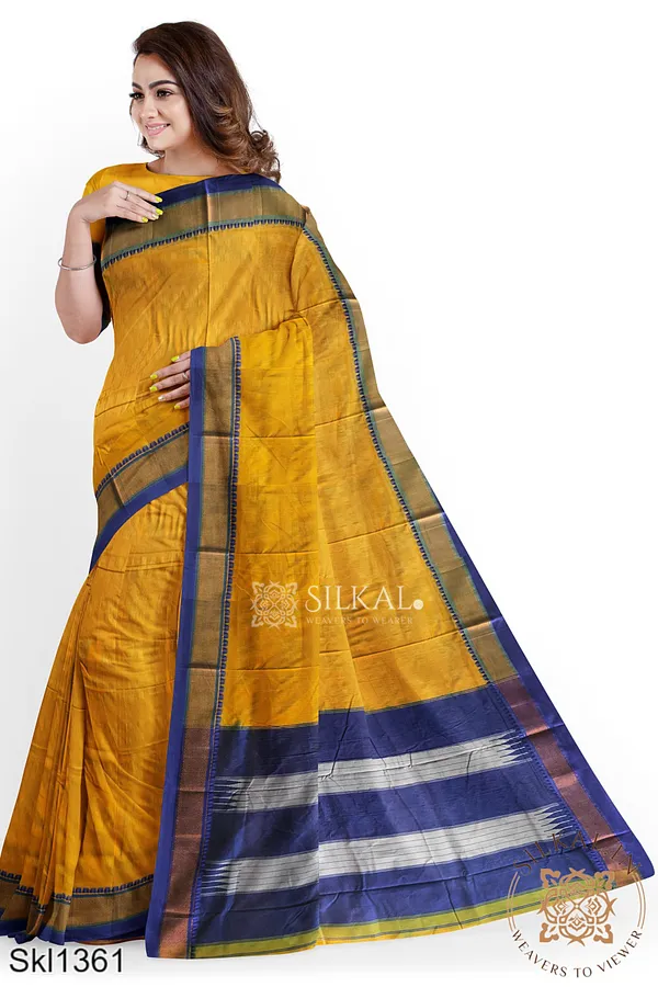 Ilkal_Embossed_With_Mercerized_Cotton_Saree_Code-_SKL1204