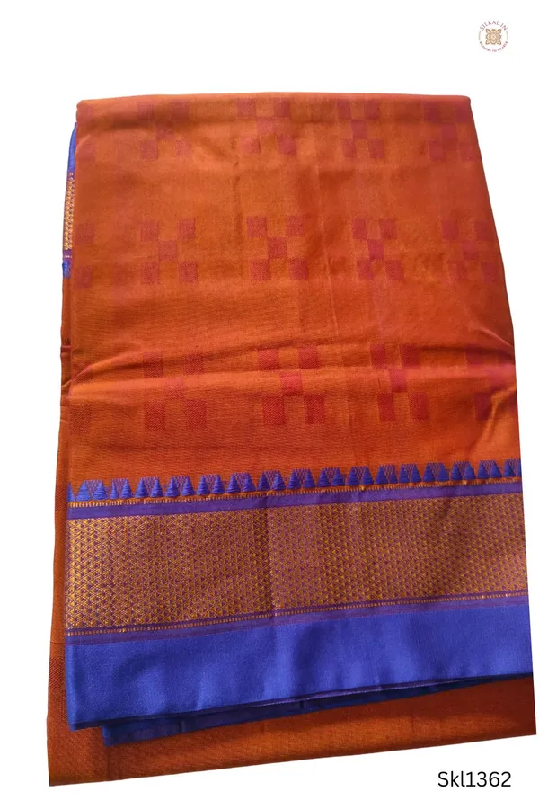 Ilkal_Embossed_With_Mercerized_Cotton_Saree_SKL3009