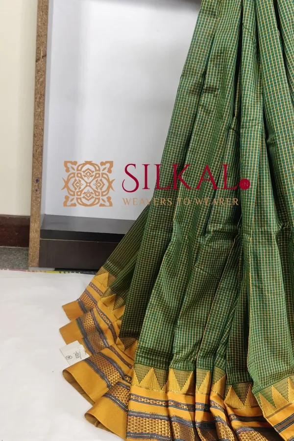 Ilkal_Embossed_With_Mercerized_Cotton_Saree_Saree_Code-_SKL10001
