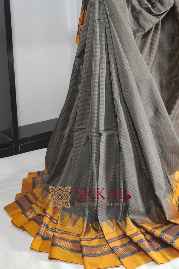 Ilkal_Embossed_With_Mercerized_Cotton_Saree_Saree_Code-_SKL3101