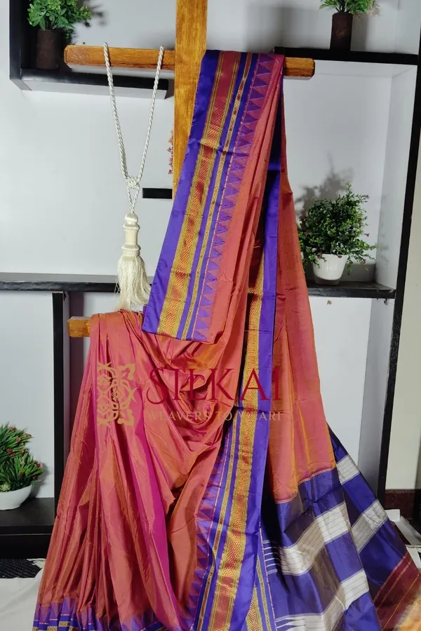 Ilkal_Embossed_With_Mercerized_Cotton_Saree_Code-_SKL1886