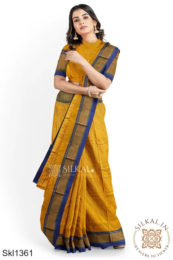 Ilkal_Embossed_With_Mercerized_Cotton_Saree_Code-_SKL1204