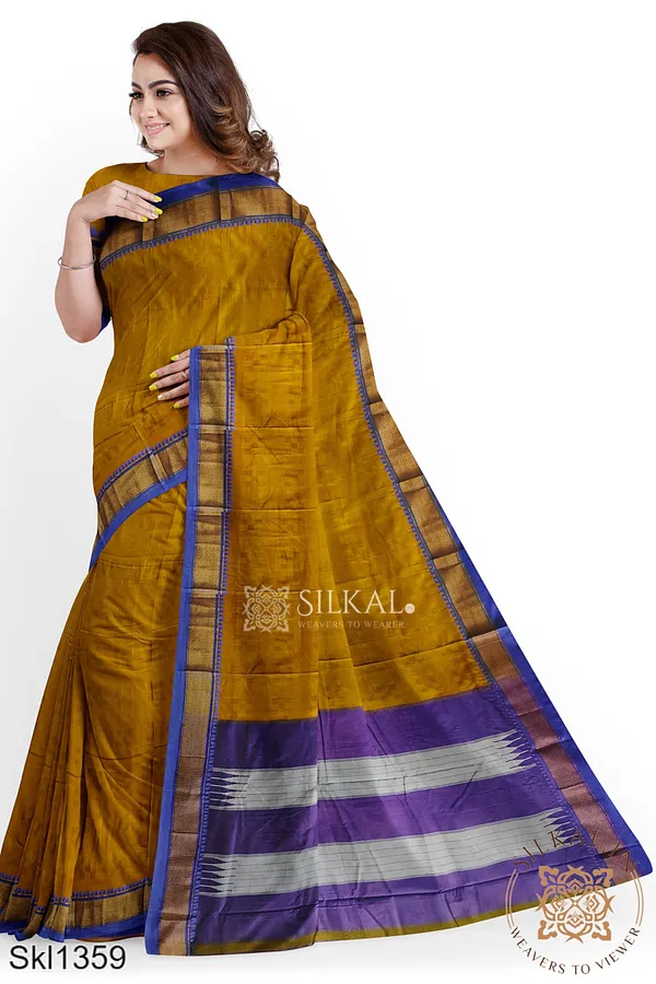 Ilkal_Embossed_With_Mercerized_Cotton_Saree_Code-_SKL1864