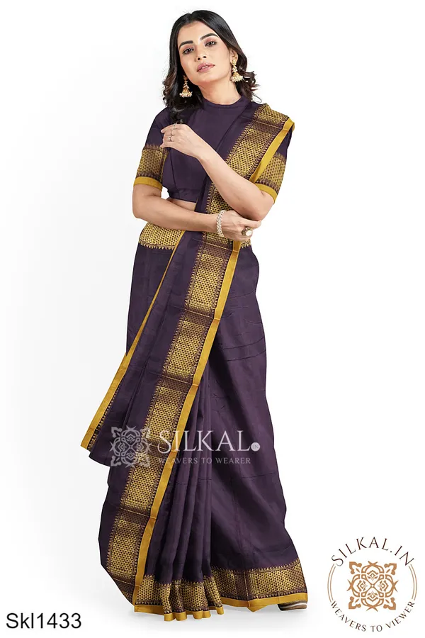 Ilkal_Embossed_With_Mercerized_Cotton_Saree__SKL3105