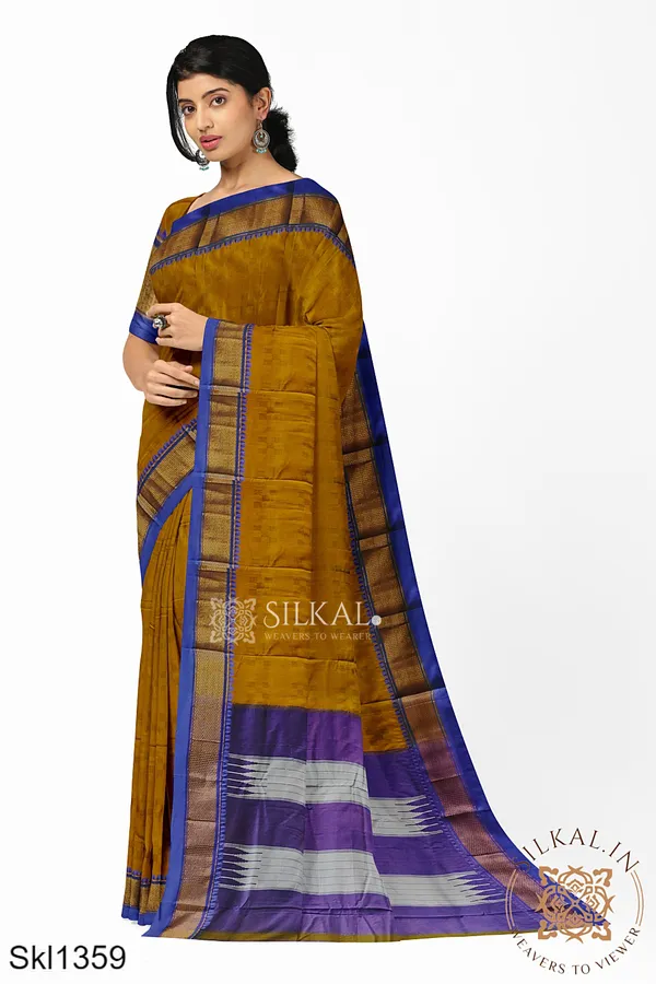 Ilkal_Embossed_With_Mercerized_Cotton_Saree_Code-_SKL1864