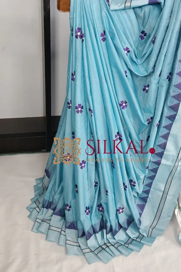 Ilkal_Flower_Butta_Saree_SKL03602