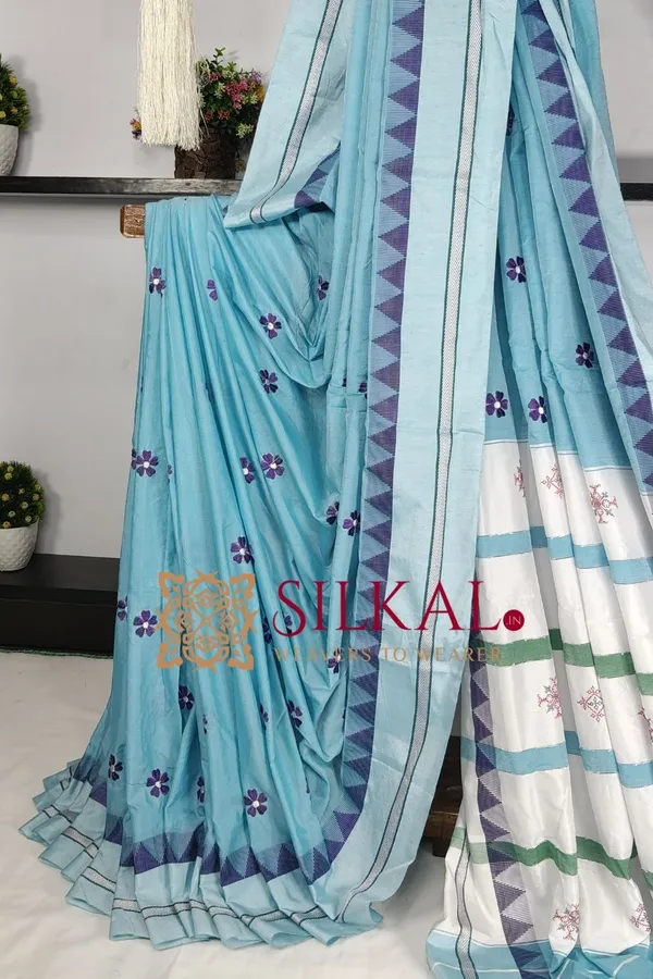Ilkal_Flower_Butta_Saree_SKL03602
