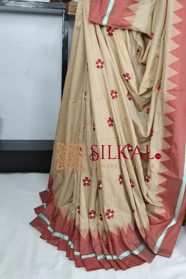 Ilkal_Flower_Butta_Saree_SKL03669