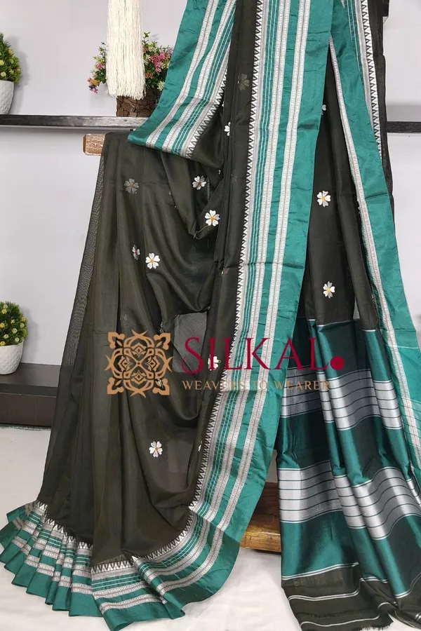 Ilkal_Flower_Butta_Saree_SKL03672