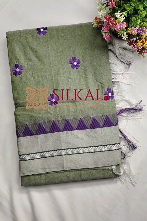 Ilkal_Flower_Butta_Saree_SKL03678