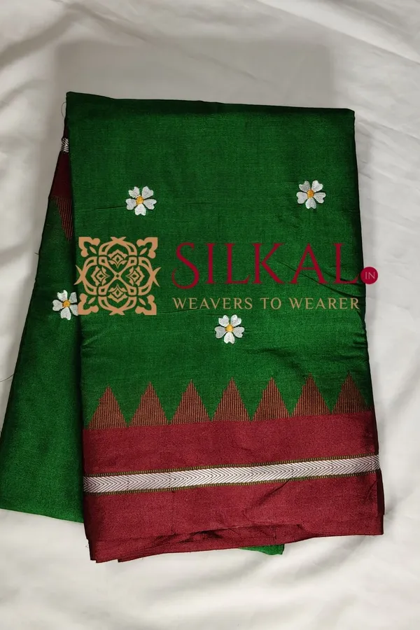 Ilkal_Flower_Butta_Saree,_Saree_Code-_SKL03251