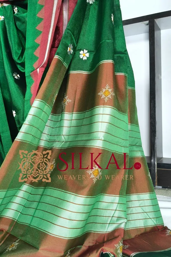 Ilkal_Flower_Butta_Saree,_Saree_Code-_SKL03251